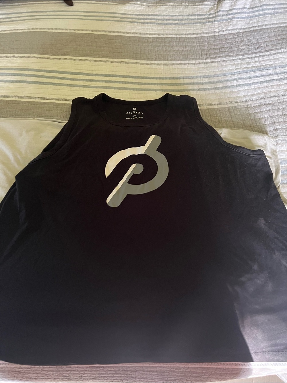 Peloton Black Tank with Silver Logo